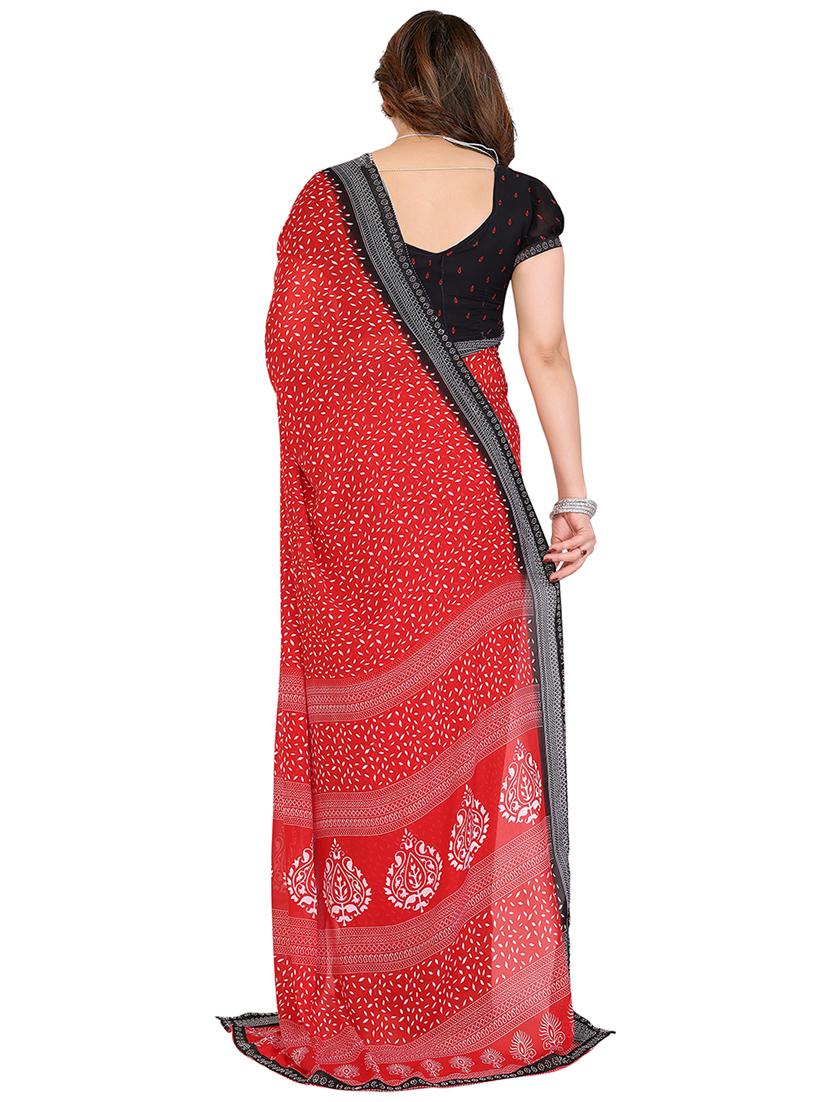 women printed casual wear saree with blouse - 22048556 - Standard Image - 3