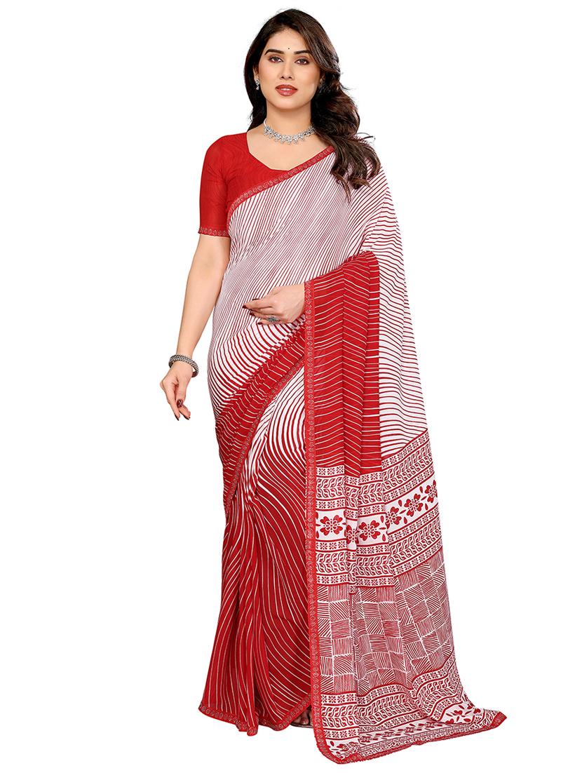 women printed casual wear saree with blouse - 22048583 - Zoom Image - 0