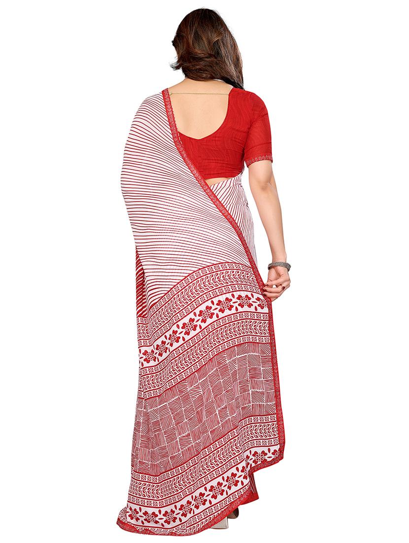 women printed casual wear saree with blouse - 22048583 - Standard Image - 3