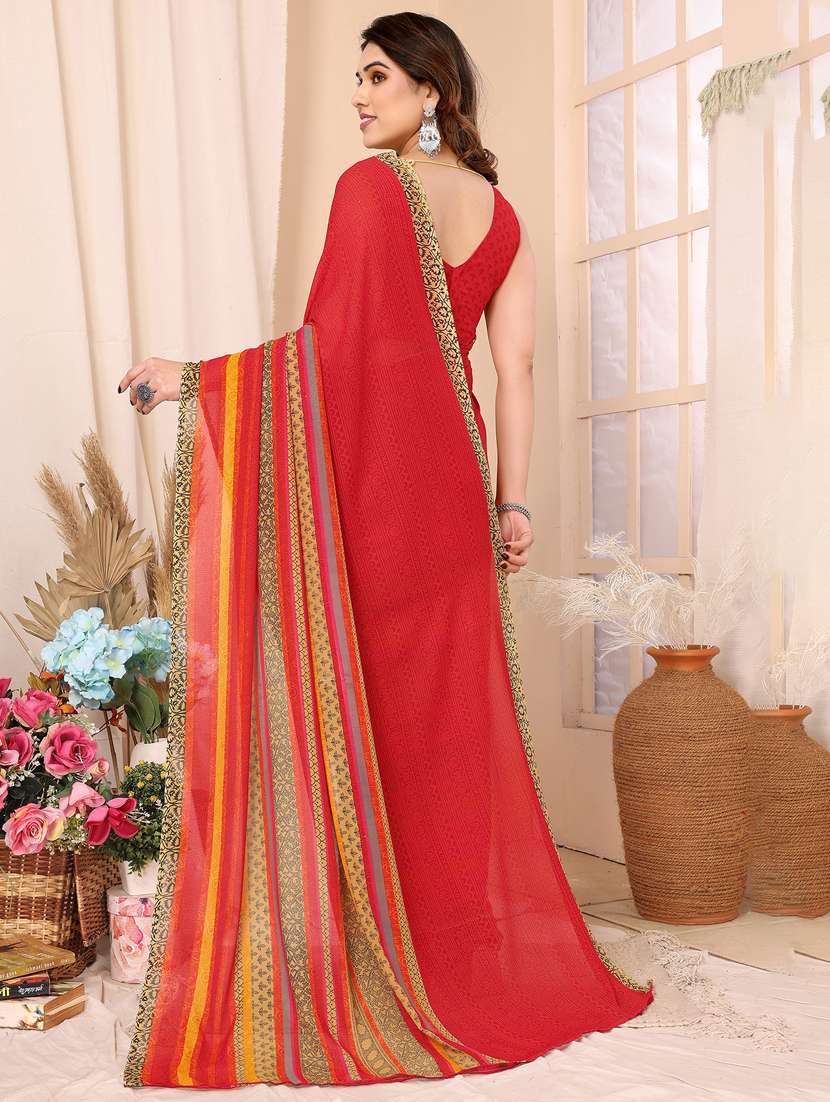 women printed casual wear saree with blouse - 22048600 -  Standard Image - 3