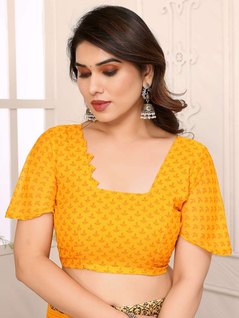 women printed casual wear saree with blouse - 22048601 -  Standard Image - 5