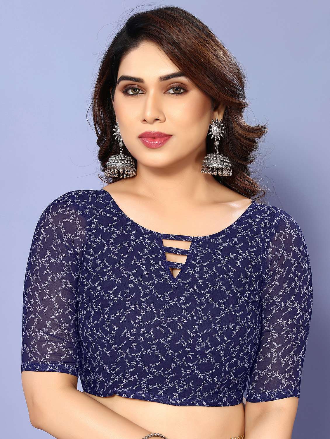 women printed casual wear saree with blouse - 22048605 -  Standard Image - 5