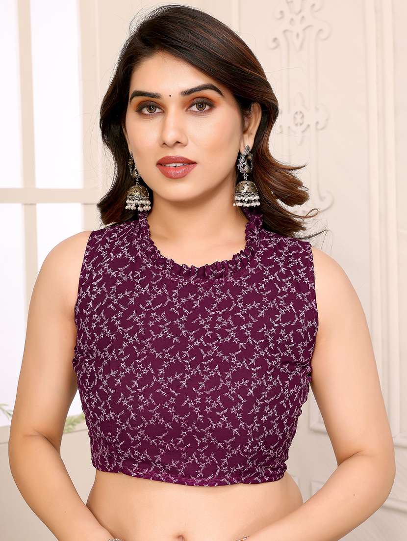 women printed casual wear saree with blouse - 22048606 -  Standard Image - 5