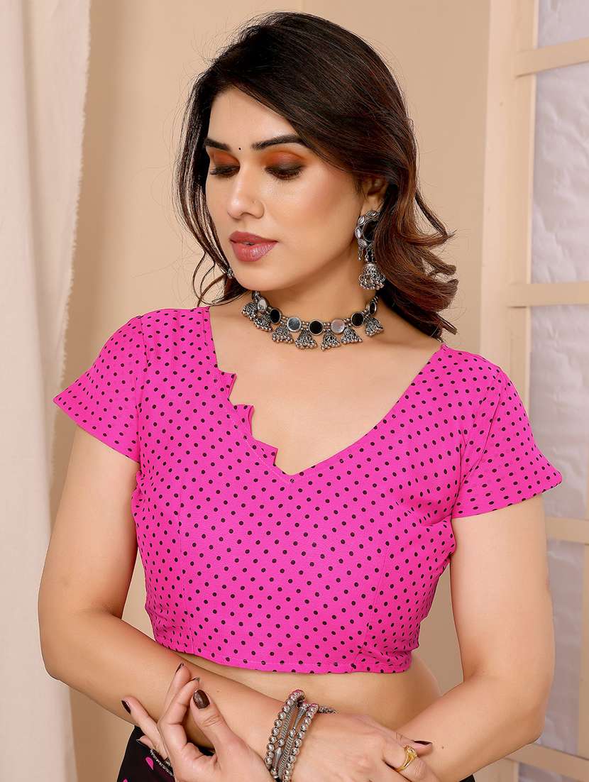 women printed casual wear saree with blouse - 22048609 -  Standard Image - 5