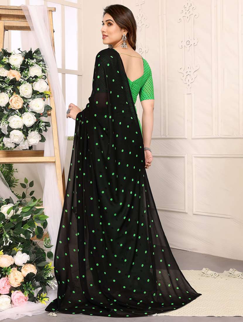 women printed casual wear saree with blouse - 22048610 -  Standard Image - 3