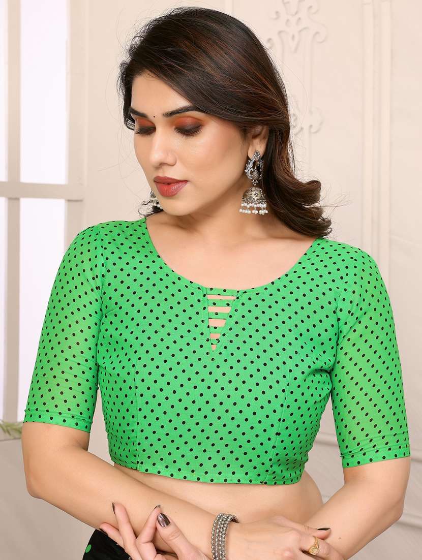 women printed casual wear saree with blouse - 22048610 -  Standard Image - 5