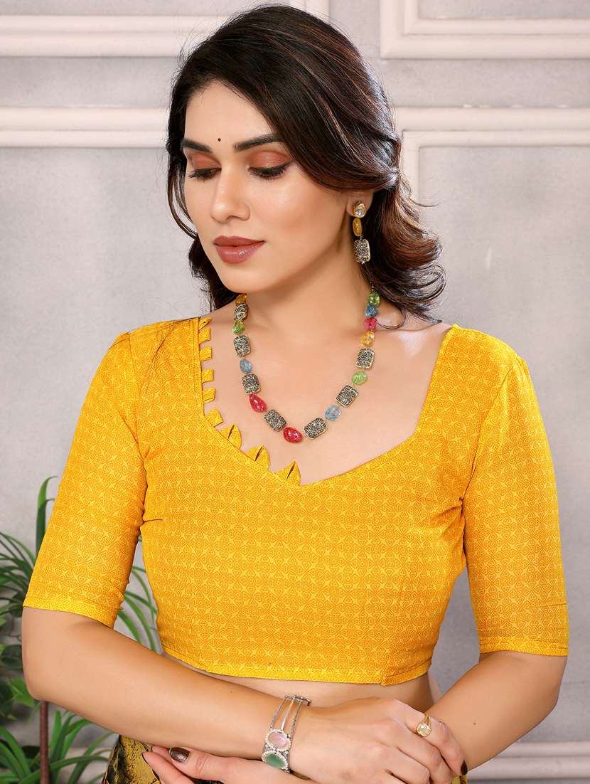 women printed casual wear saree with blouse - 22048620 -  Standard Image - 5