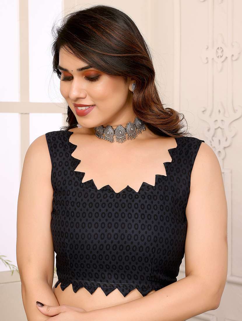 women printed casual wear saree with blouse - 22048632 -  Standard Image - 5