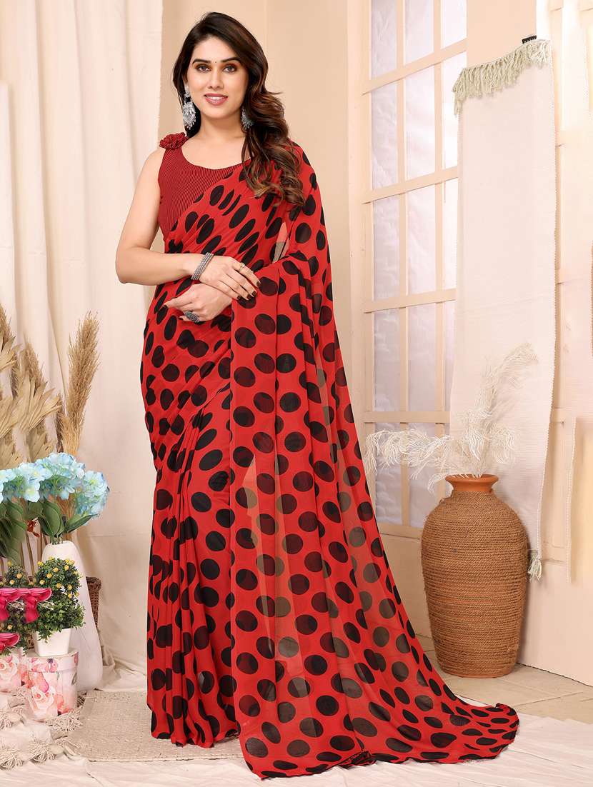 women printed casual wear saree with blouse - 22048635 - Zoom Image - 0
