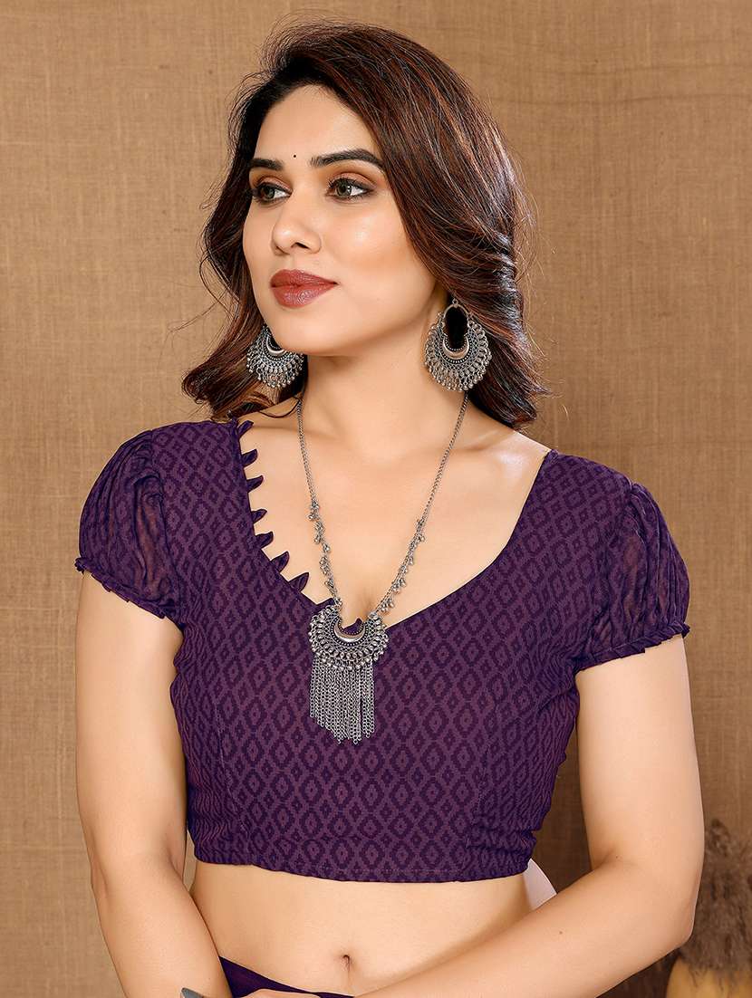 women printed casual wear saree with blouse - 22048667 -  Standard Image - 5