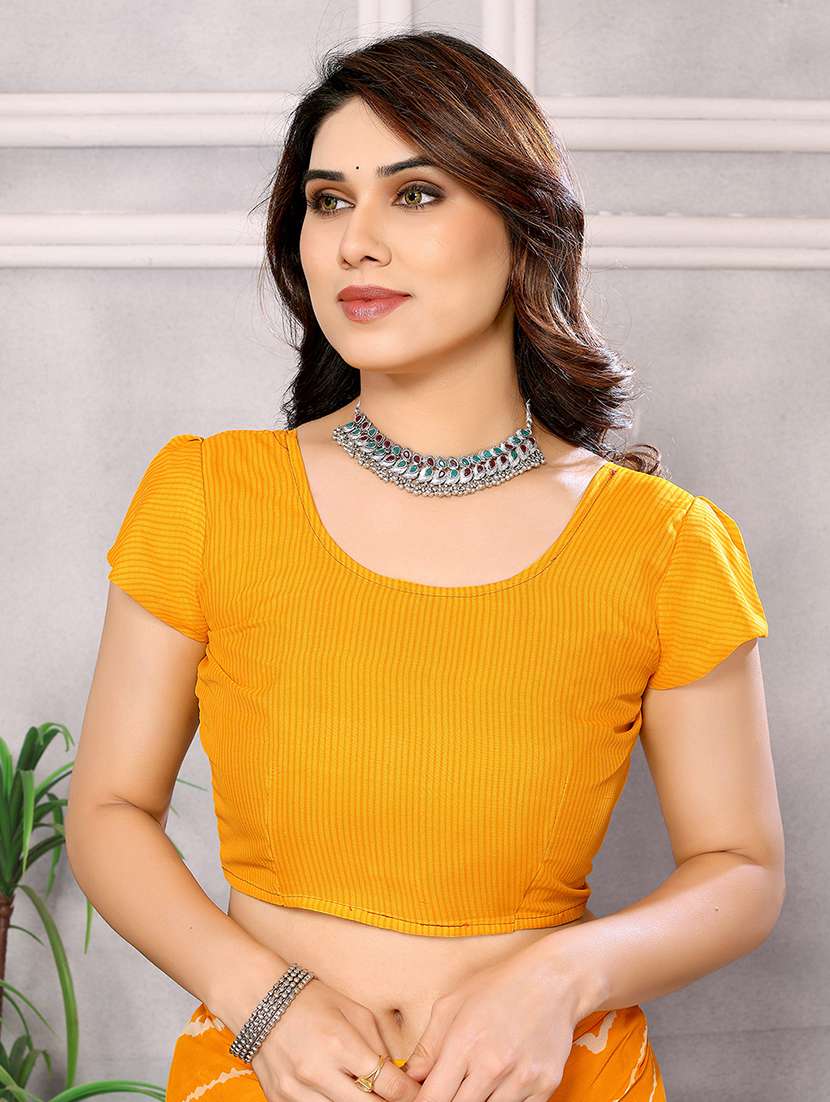 women printed casual wear saree with blouse - 22048674 -  Standard Image - 5