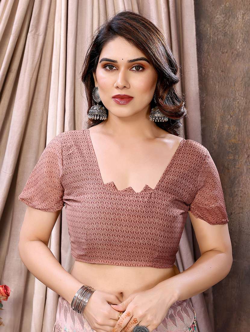 women printed casual wear saree with blouse - 22048691 -  Standard Image - 5