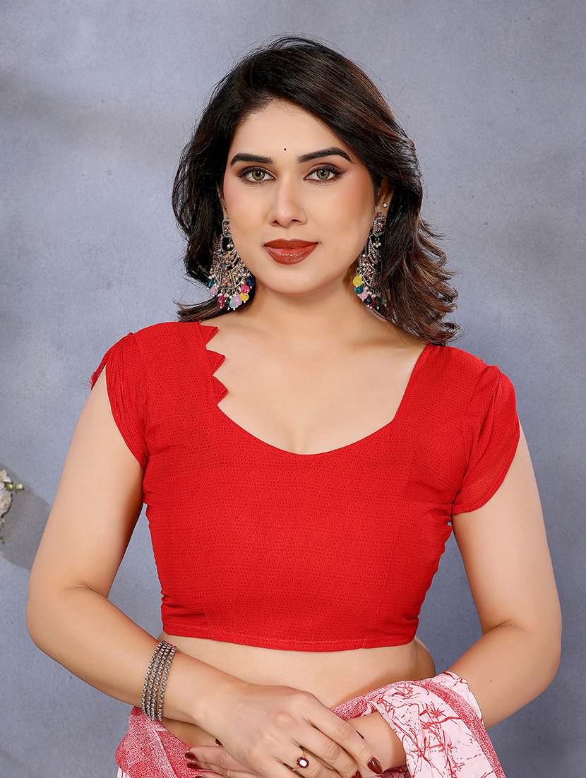 women printed casual wear saree with blouse - 22048764 -  Standard Image - 5