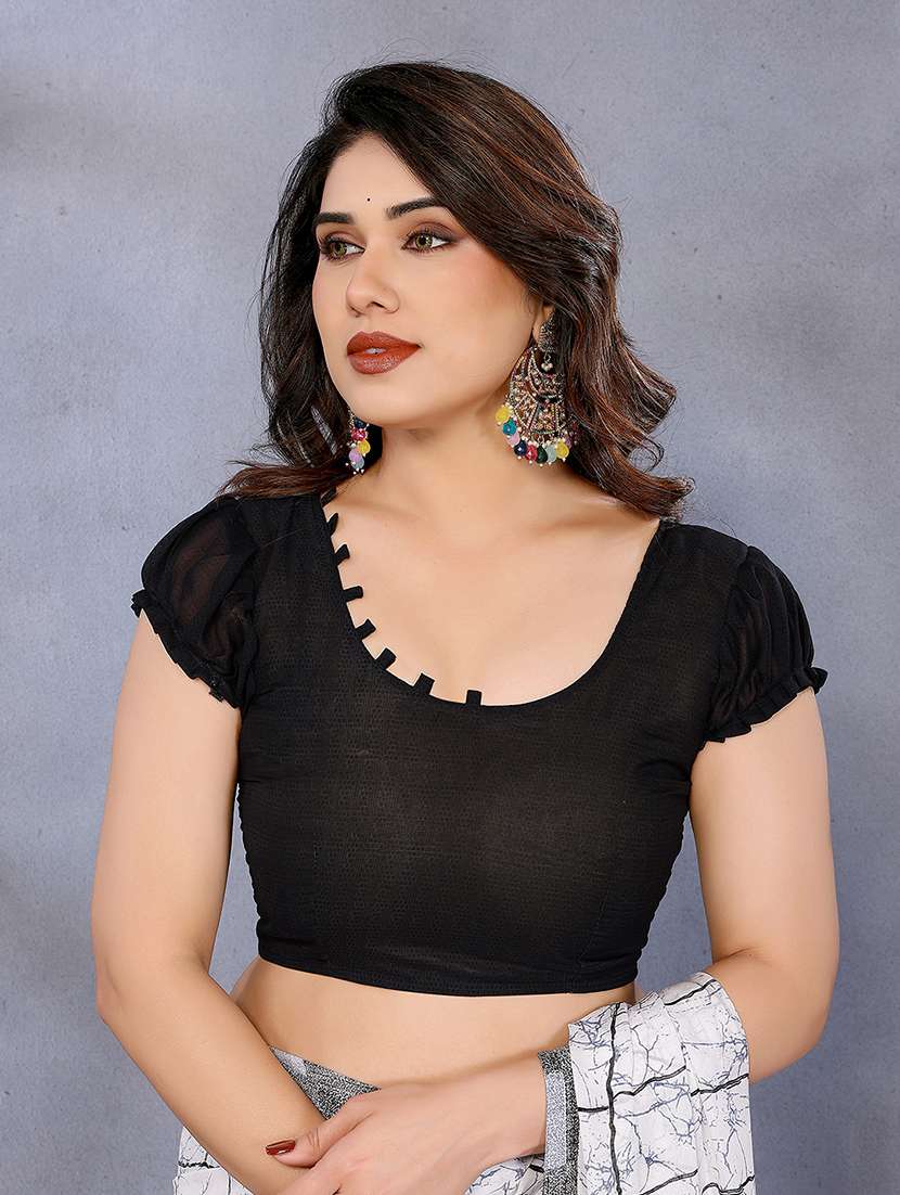 women printed casual wear saree with blouse - 22048767 -  Standard Image - 5