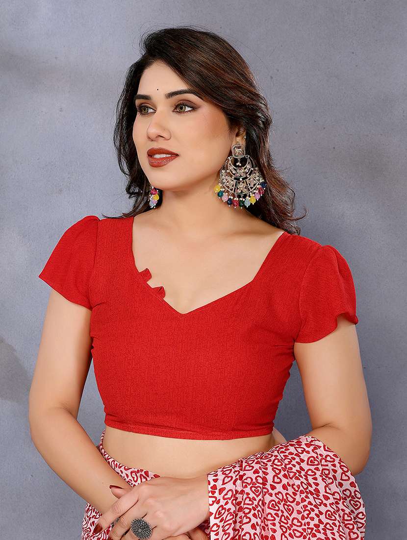 women printed casual wear saree with blouse - 22048772 -  Standard Image - 5