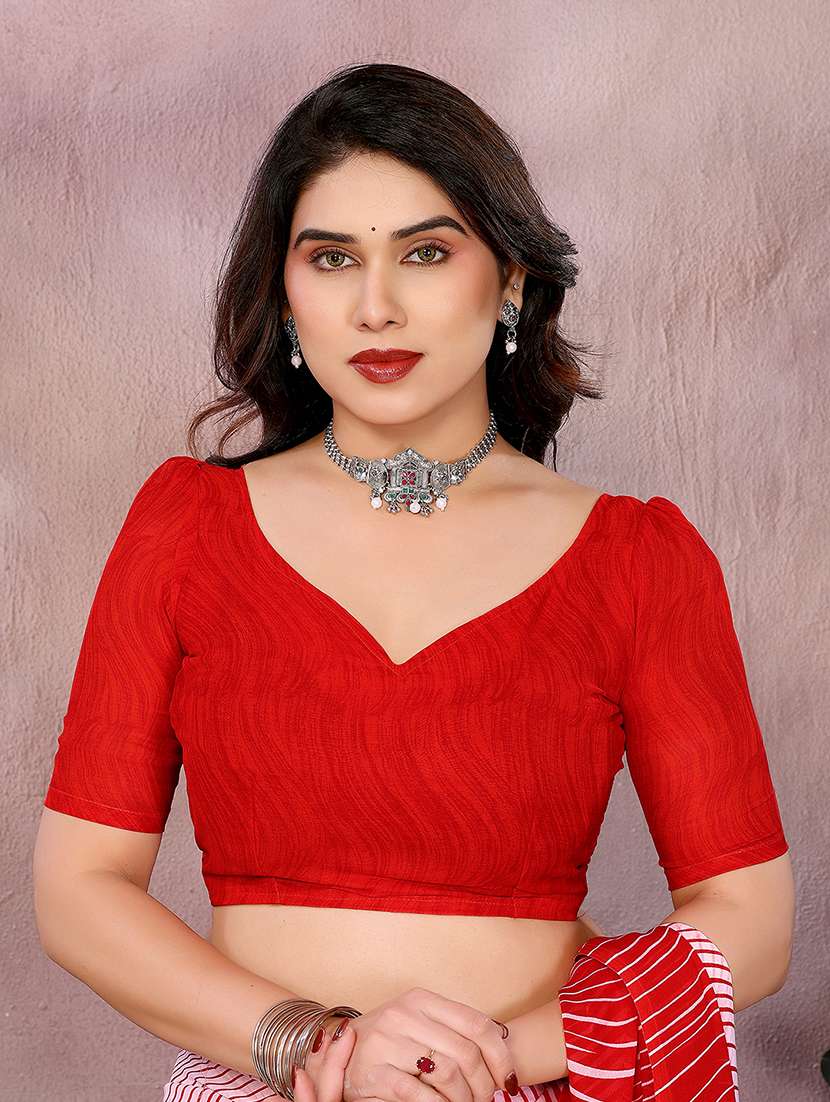 women printed casual wear saree with blouse - 22048800 -  Standard Image - 5