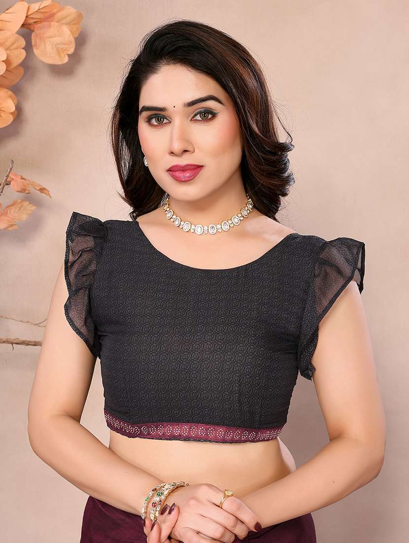 women printed casual wear saree with blouse - 22048847 -  Standard Image - 5