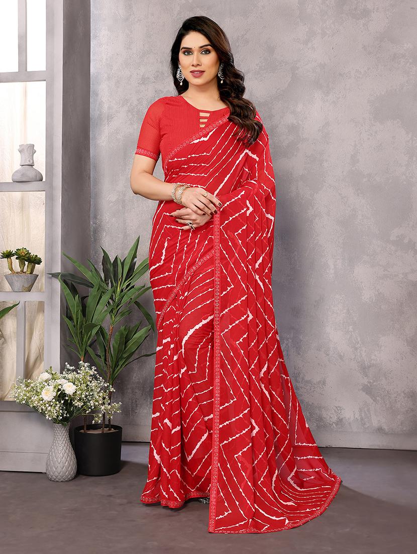 women printed casual wear saree with blouse - 22048854 - Zoom Image - 0