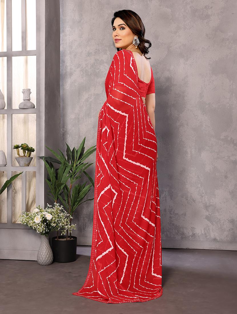 women printed casual wear saree with blouse - 22048854 - Standard Image - 3