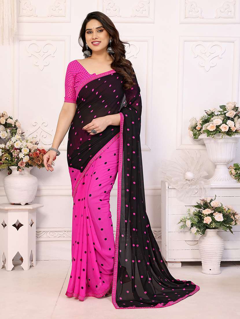 women printed casual wear saree with blouse - 22048862 -  Zoom Image - 0