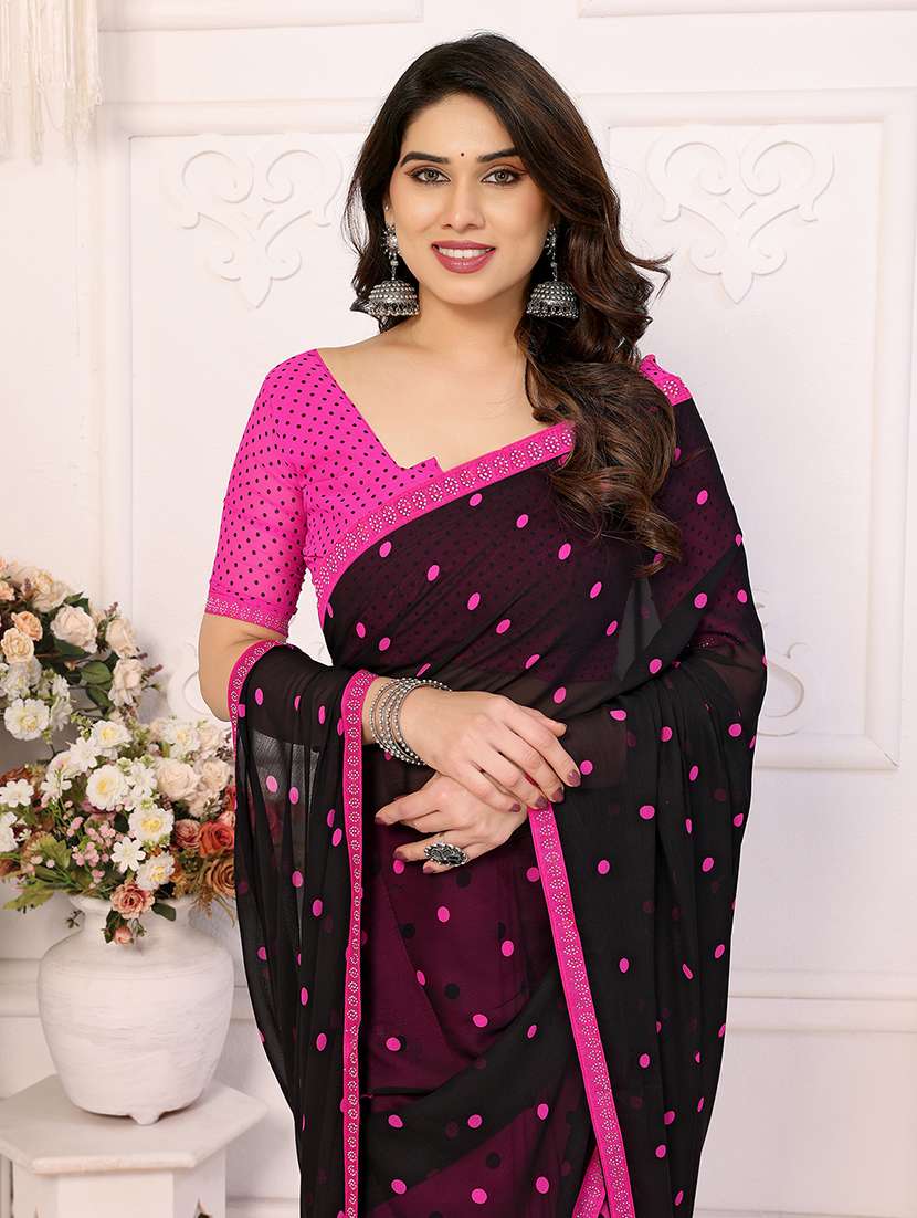 women printed casual wear saree with blouse - 22048862 - Standard Image - 3