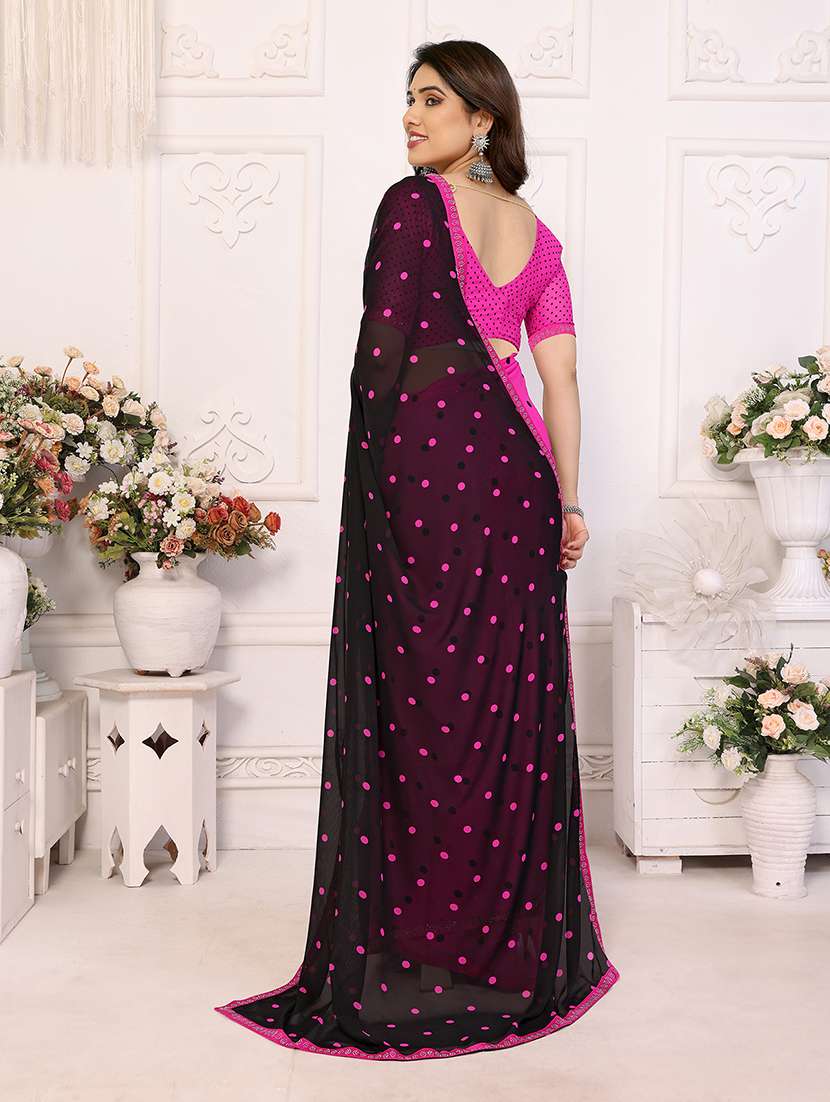 women printed casual wear saree with blouse - 22048862 - Standard Image - 5