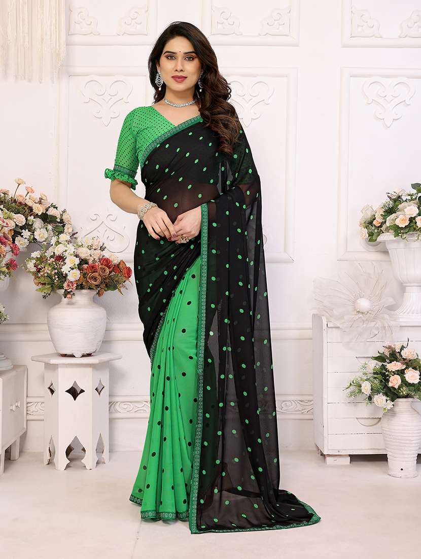 women printed casual wear saree with blouse - 22048863 -  Zoom Image - 0