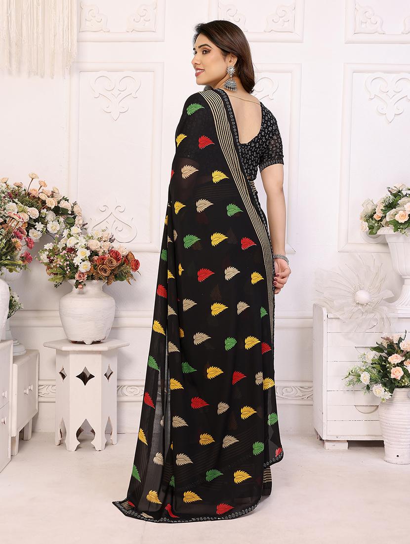 women printed casual wear saree with blouse - 22048883 - Standard Image - 3