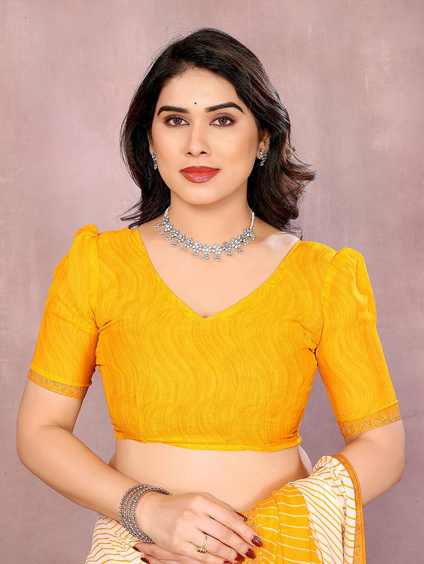 women printed casual wear saree with blouse - 22048921 - Standard Image - 5