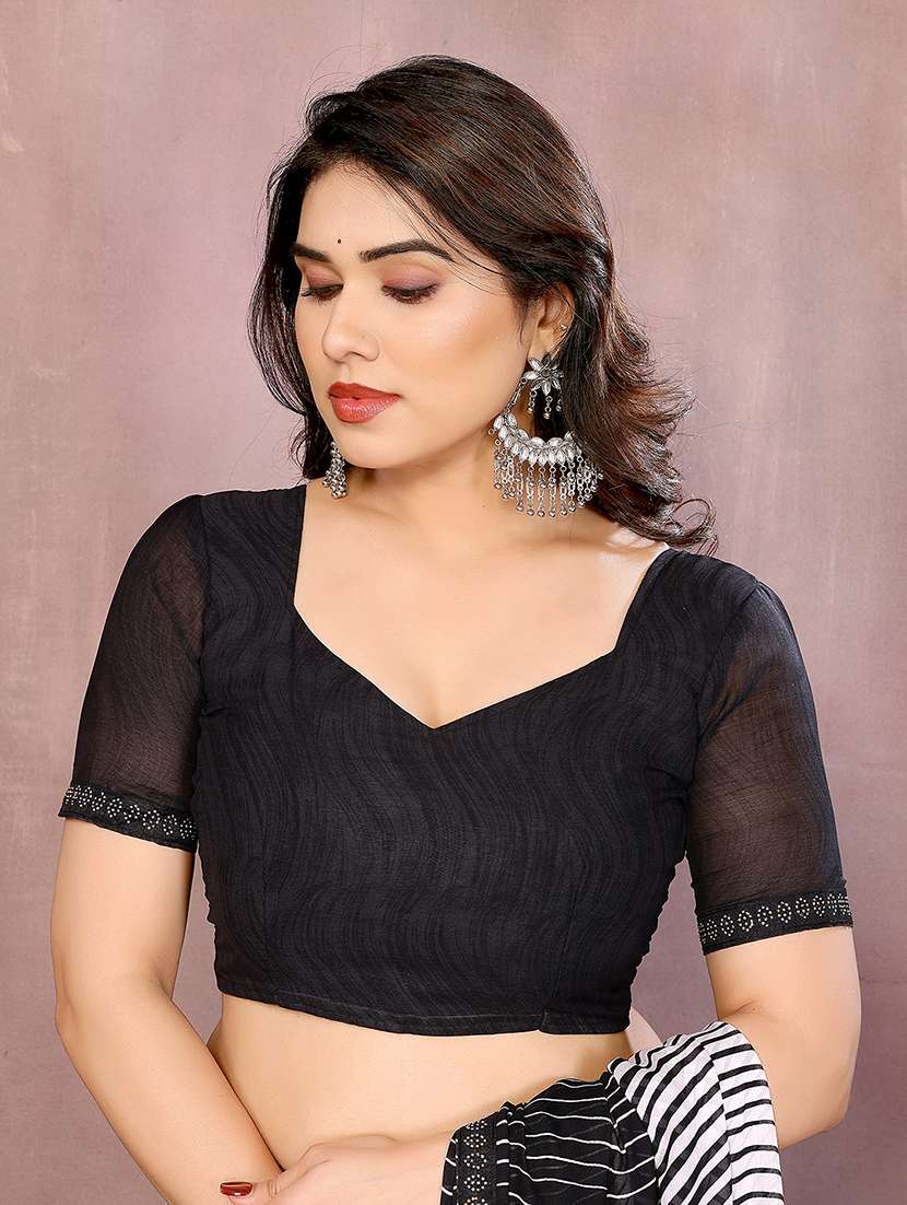 women printed casual wear saree with blouse - 22048923 -  Standard Image - 5