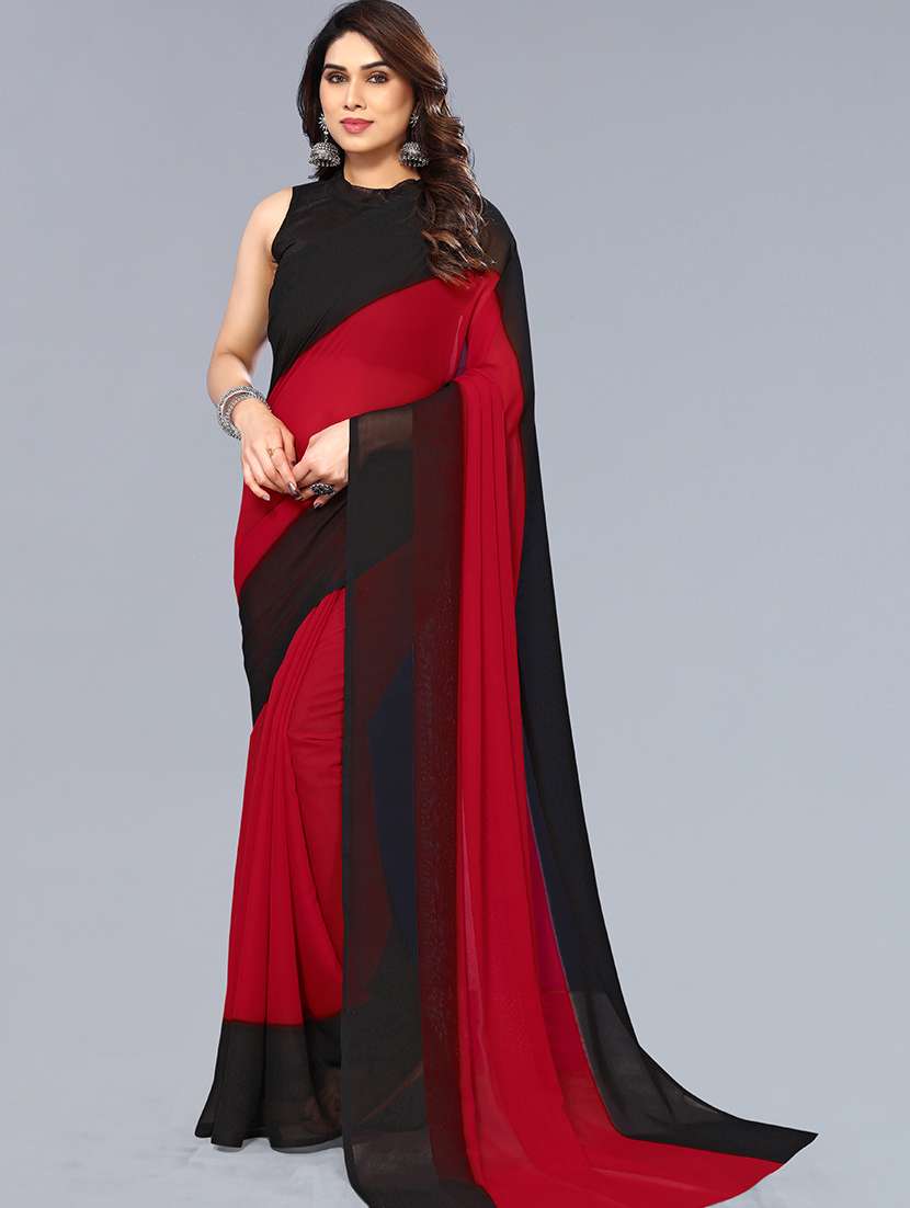 women ombre printed saree with blouse