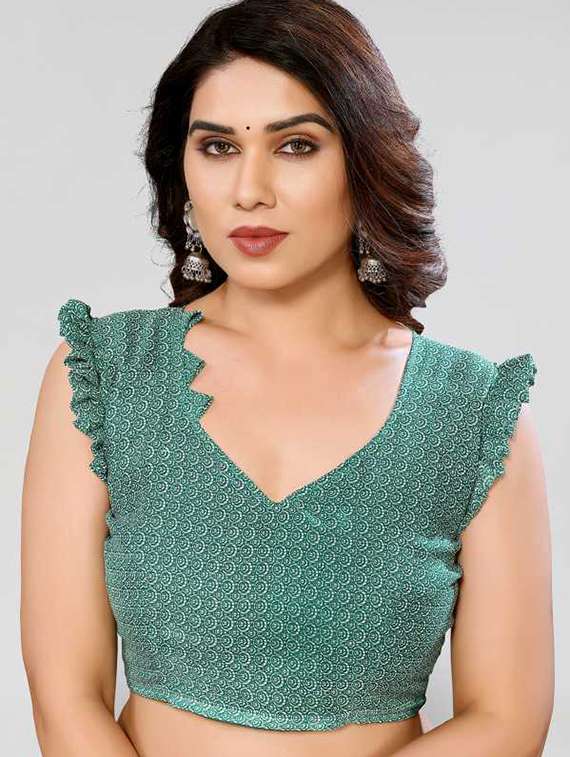 women printed casual wear saree with blouse - 22048954 -  Standard Image - 3