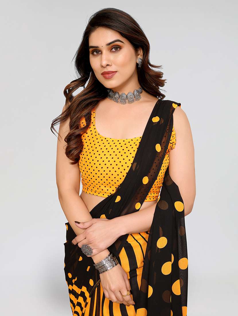 women printed casual wear saree with blouse - 22049000 -  Standard Image - 3