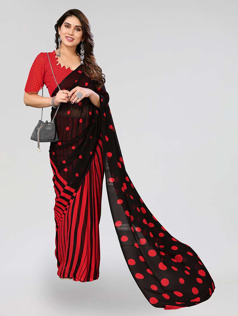 women printed casual wear saree with blouse - 22049001 -  Standard Image - 3