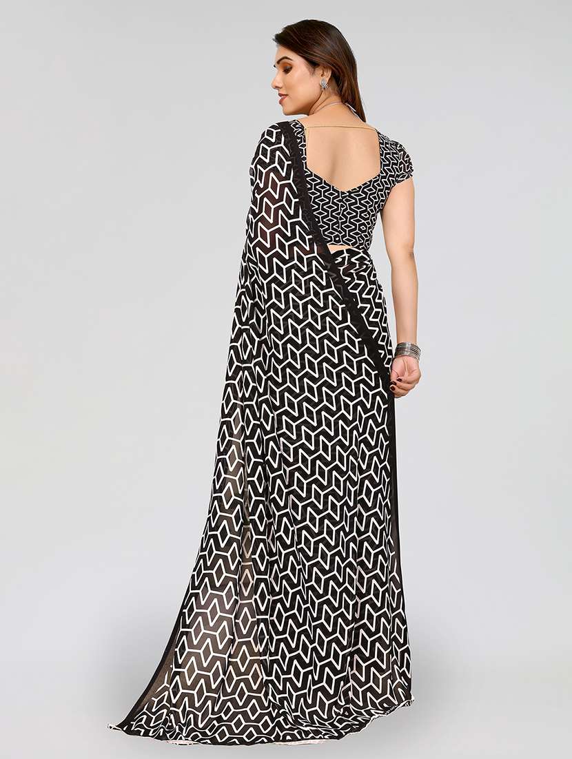 women printed casual wear saree with blouse - 22049018 -  Standard Image - 3