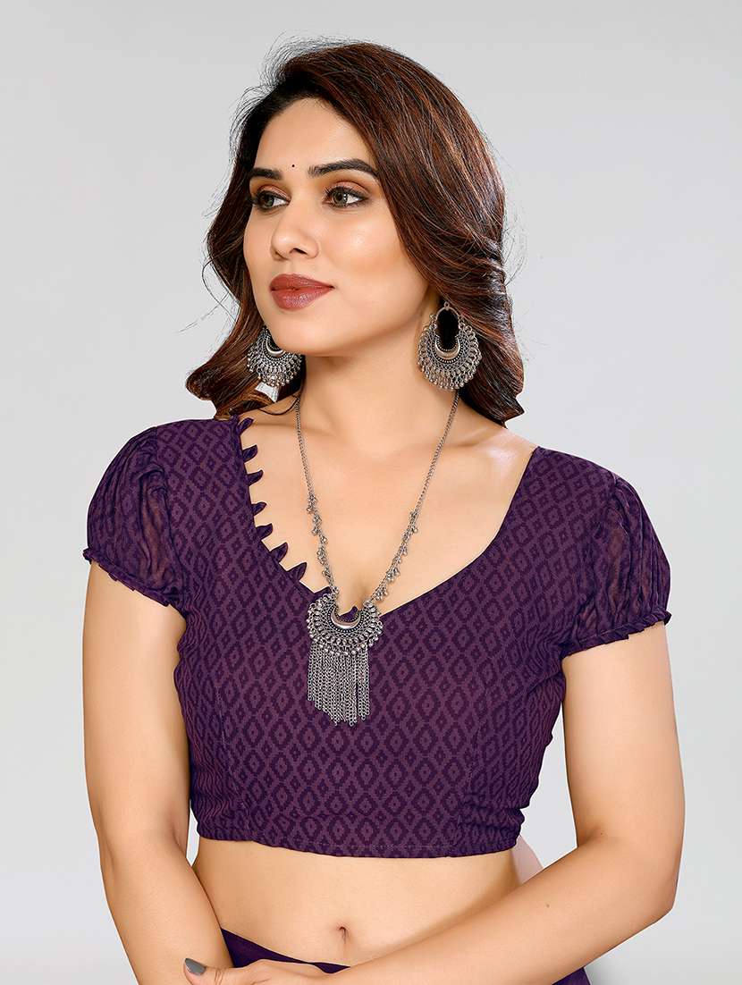 women printed casual wear saree with blouse - 22049034 -  Standard Image - 5