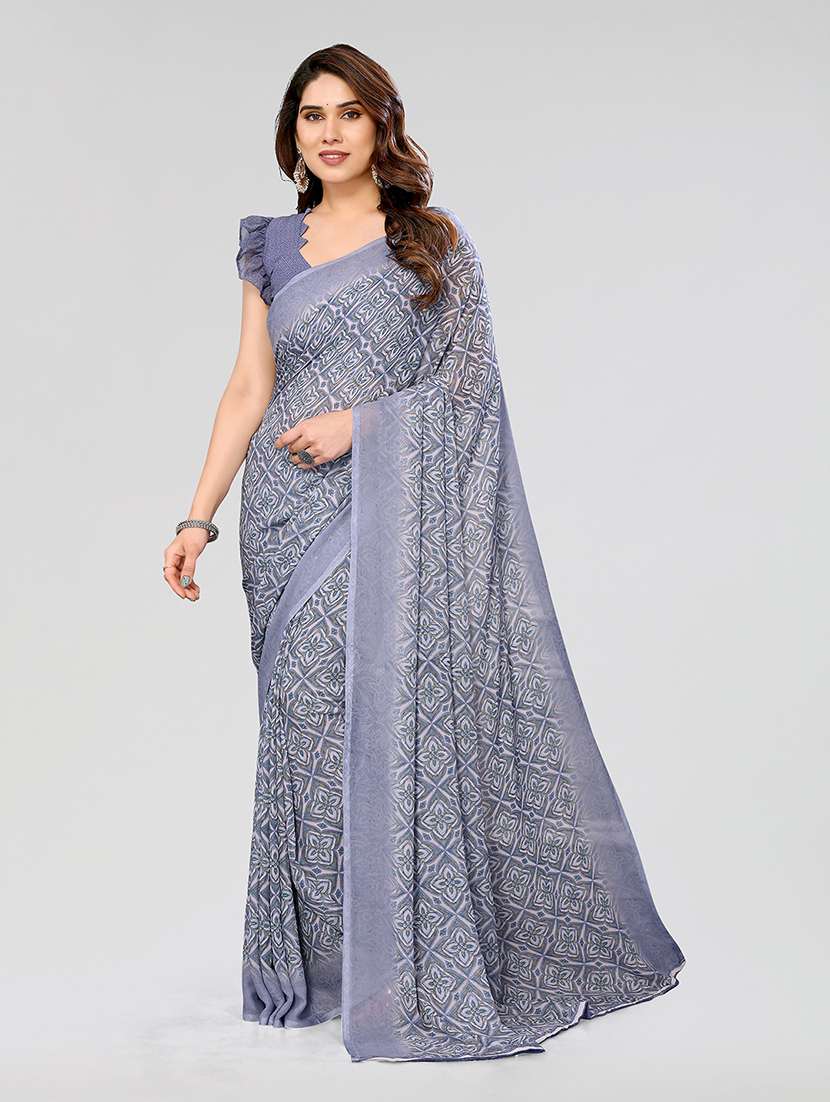 women printed casual wear saree with blouse - 22049050 -  Zoom Image - 0