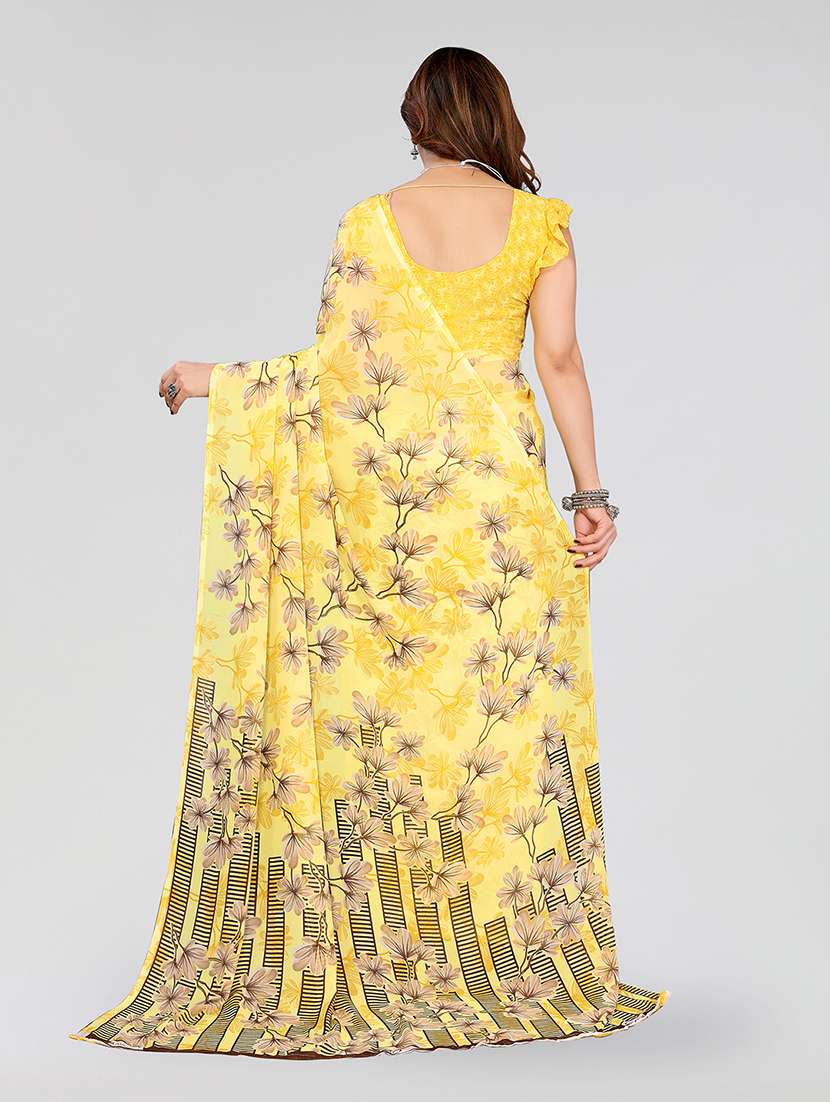 women printed casual wear saree with blouse - 22049087 -  Standard Image - 3