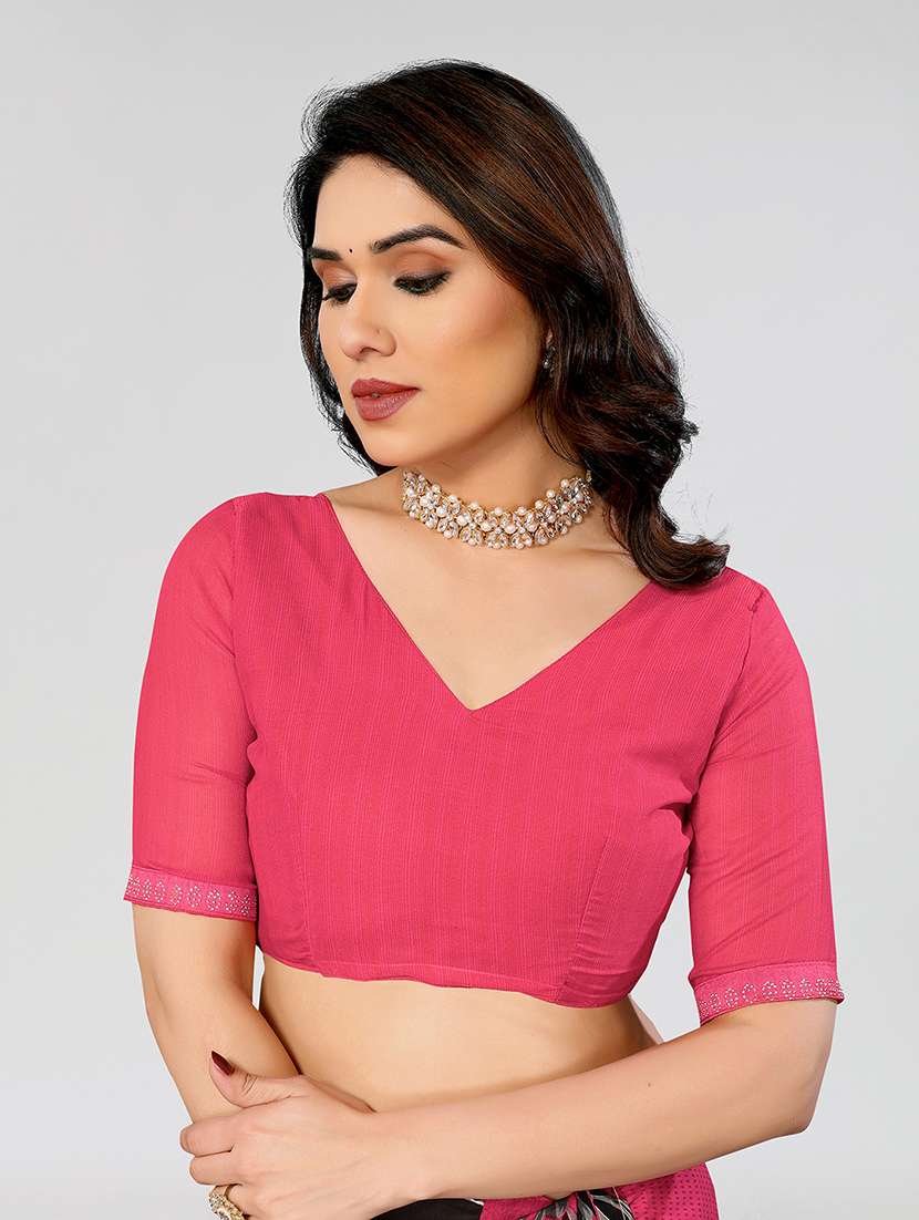 women printed casual wear saree with blouse - 22049200 -  Standard Image - 5