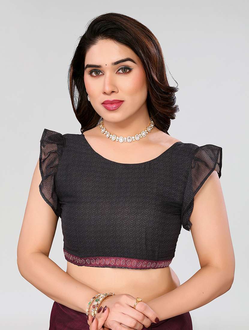 women printed casual wear saree with blouse - 22049214 -  Standard Image - 5