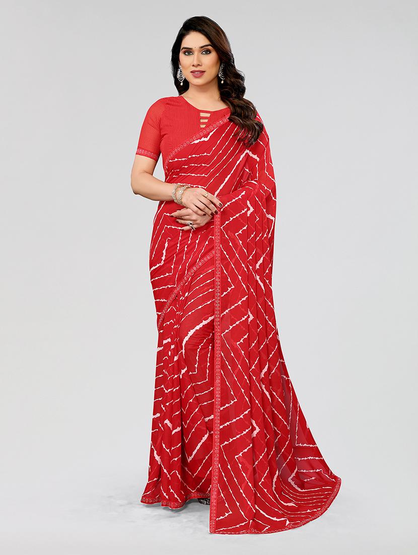 women printed casual wear saree with blouse - 22049221 -  Zoom Image - 0
