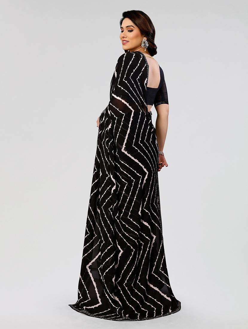 women printed casual wear saree with blouse - 22049223 - Standard Image - 3