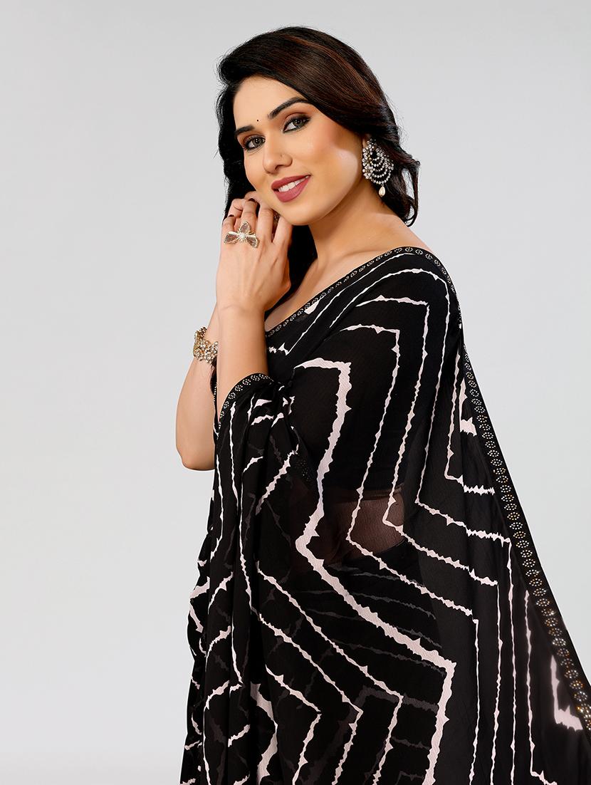 women printed casual wear saree with blouse - 22049223 - Standard Image - 5
