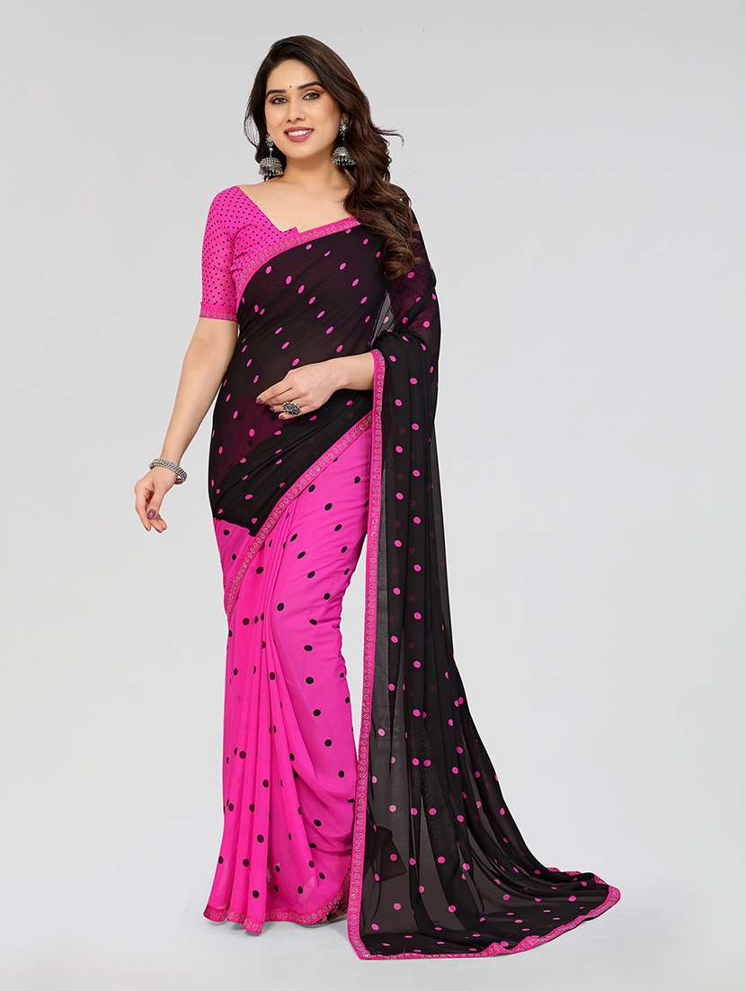 women printed casual wear saree with blouse - 22049229 -  Zoom Image - 0