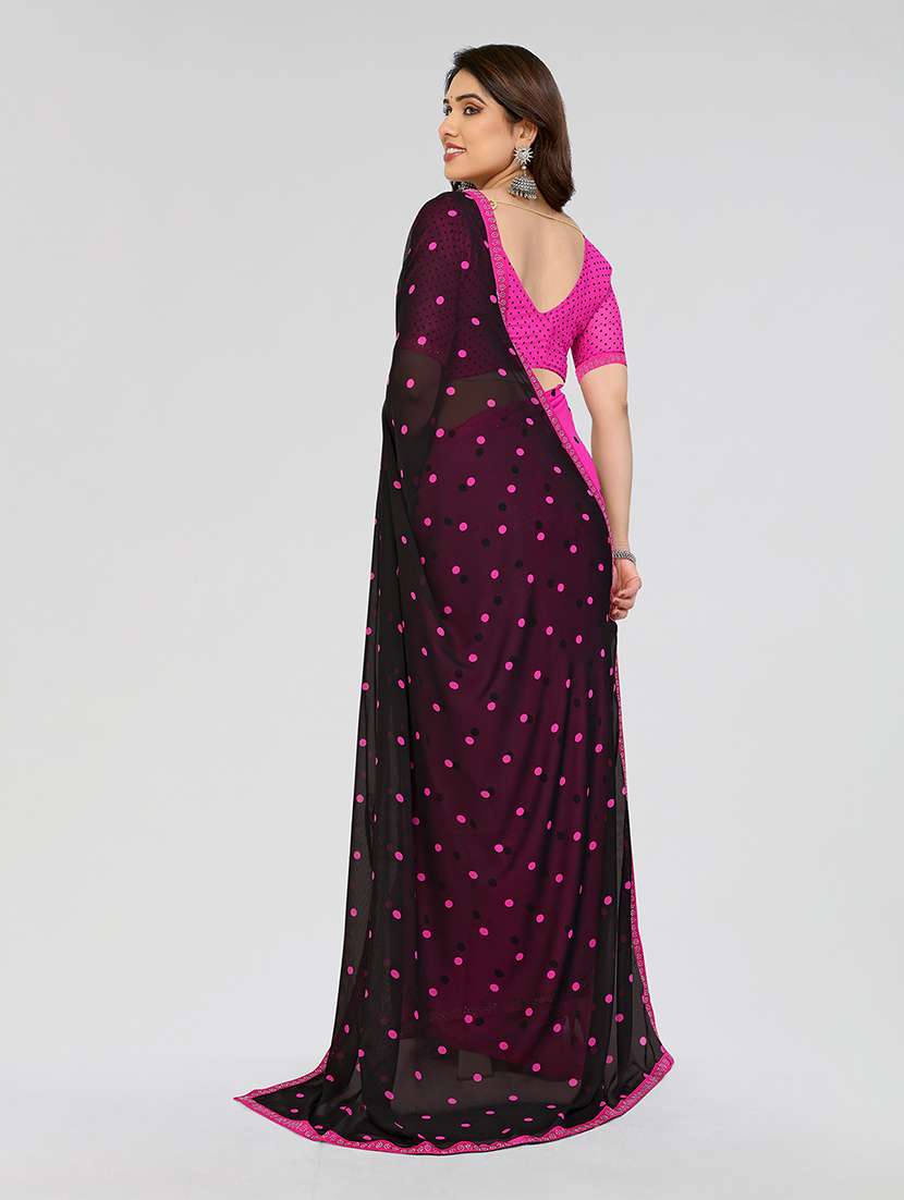 women printed casual wear saree with blouse - 22049229 - Standard Image - 3