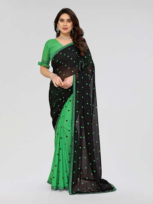 women printed casual wear saree with blouse - 22049230 -  Standard Image - 0