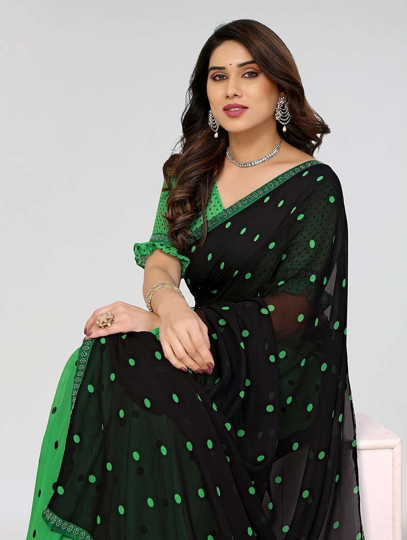 women printed casual wear saree with blouse - 22049230 - Standard Image - 5
