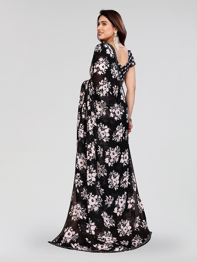 women printed casual wear saree with blouse - 22049240 - Standard Image - 3