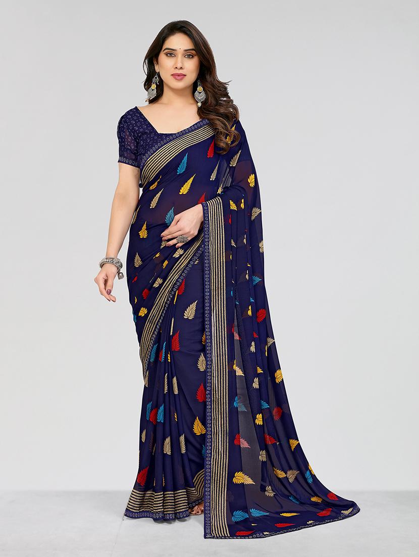 women printed casual wear saree with blouse - 22049249 -  Zoom Image - 0