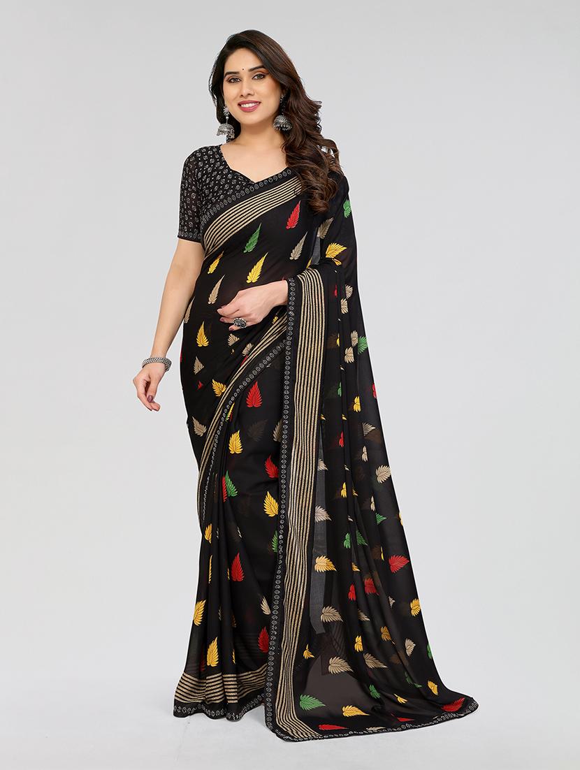 women printed casual wear saree with blouse - 22049250 -  Zoom Image - 0